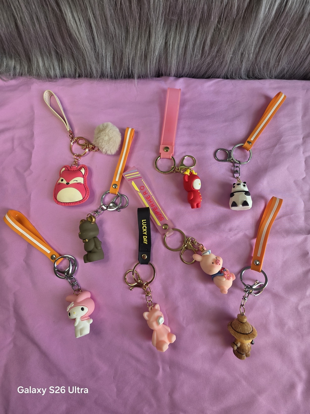 New 8-Piece Kawaii 3D Character Keychain Mega Bundle - My Melody, Panda, Bear